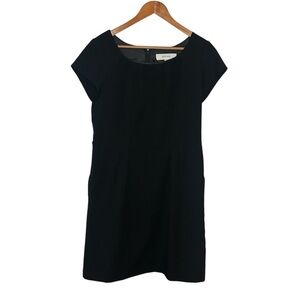 Merona Black Dress short sleeve pockets lined size 12
